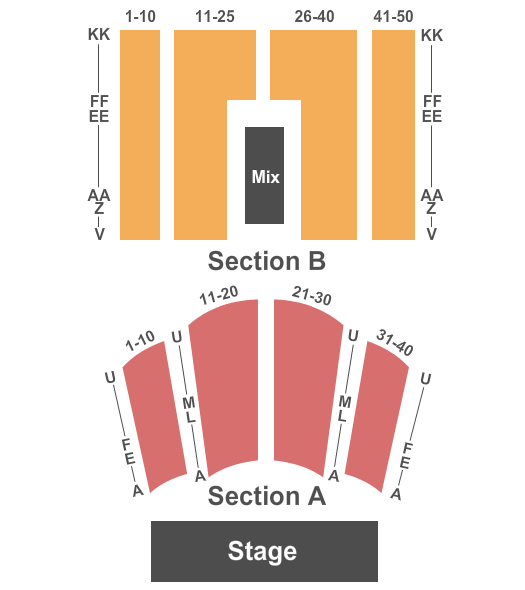 Chumash Casino Seating Chart: End Stage