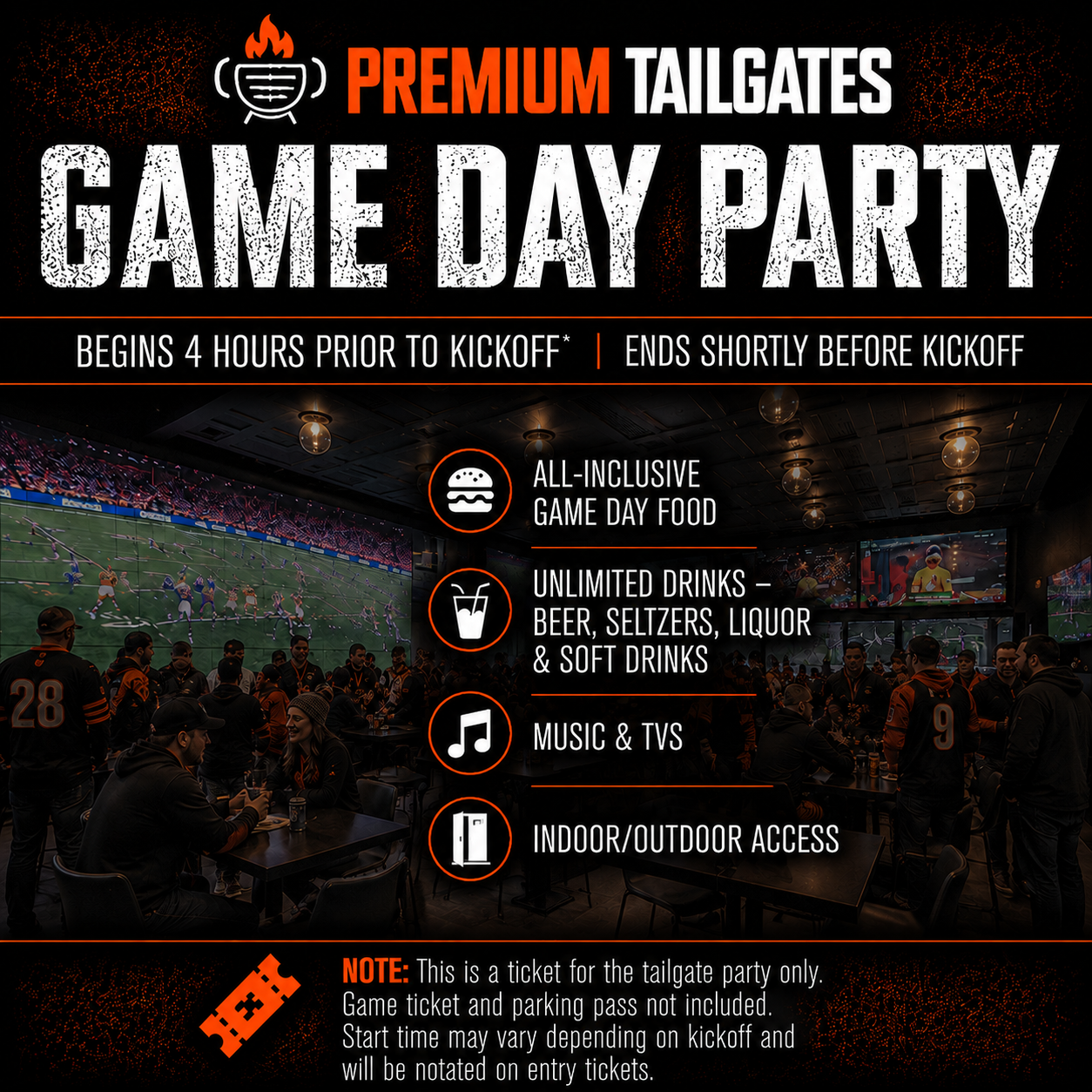 Premium Tailgate Tent - Cincinnati Seating Chart: Tailgate