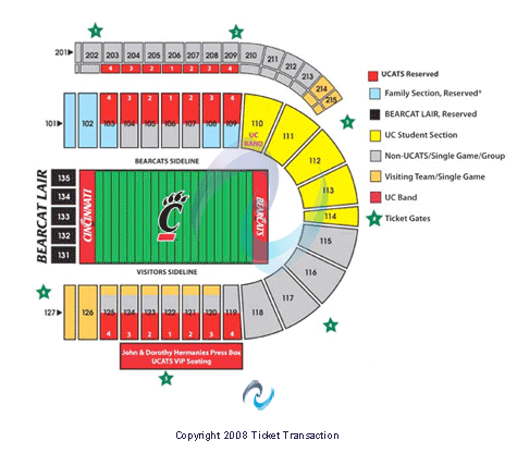 Nippert Stadium Seating Chart