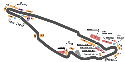 Circuit Gilles Villeneuve Map