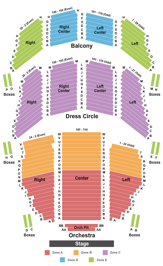 Hart Theatre At The Egg Seating Chart