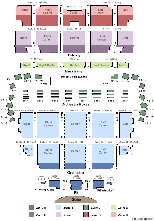 Boch Center Seating Chart