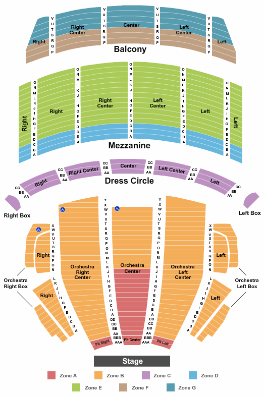 Citizens Bank Opera House Seating Chart