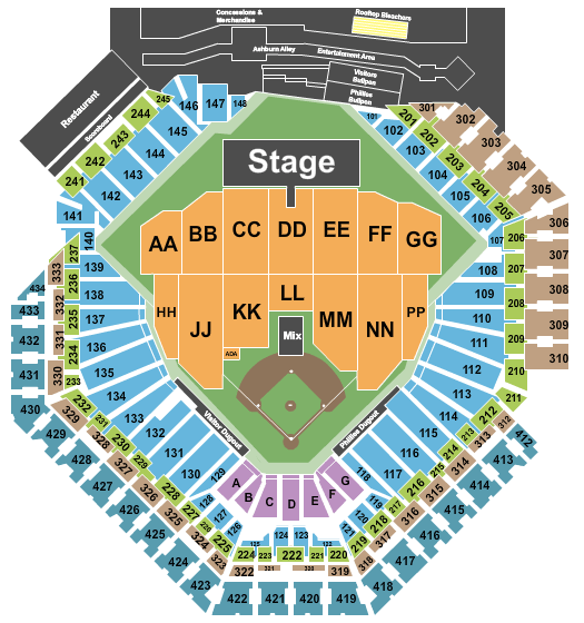 Concert Fenway Park Seating Chart
