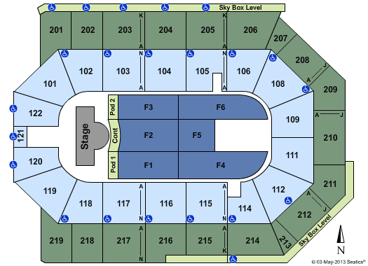 Citizens Business Bank Arena - Ontario Seating Map