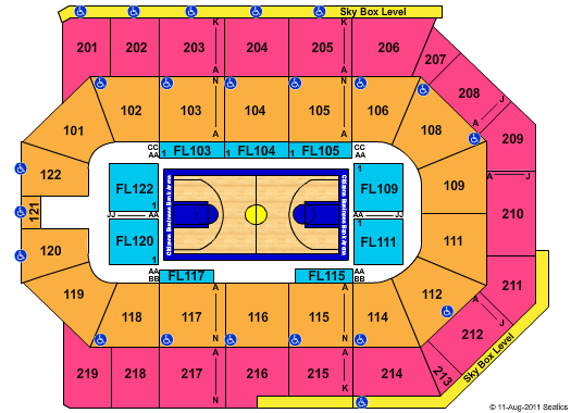 Citizens Business Bank Arena Seating Chart