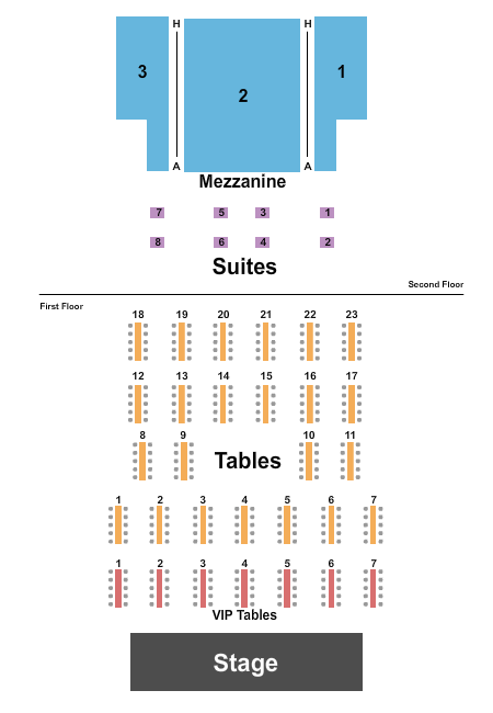 Citrus Live Seating Chart: Endstage Tables