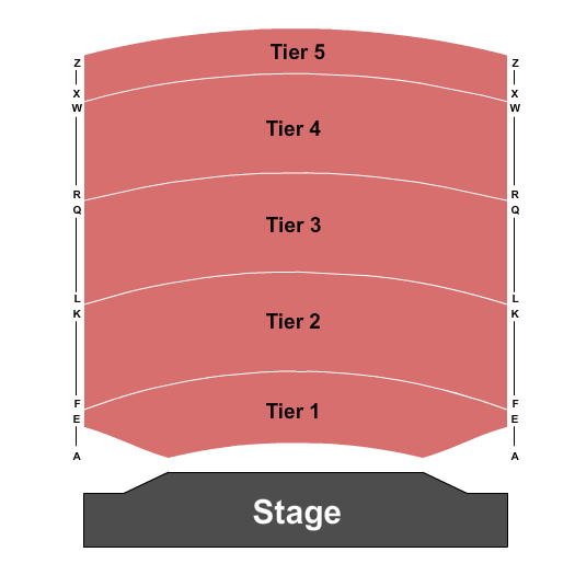 City National Grove of Anaheim Seating Chart: Tiers A-Z