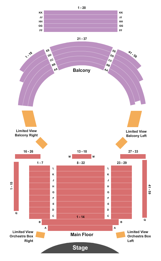 City Opera House Seating Chart: Endstage