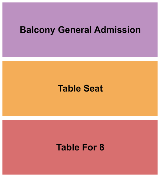 City Opera House Seating Chart: Tables & GA Balcony