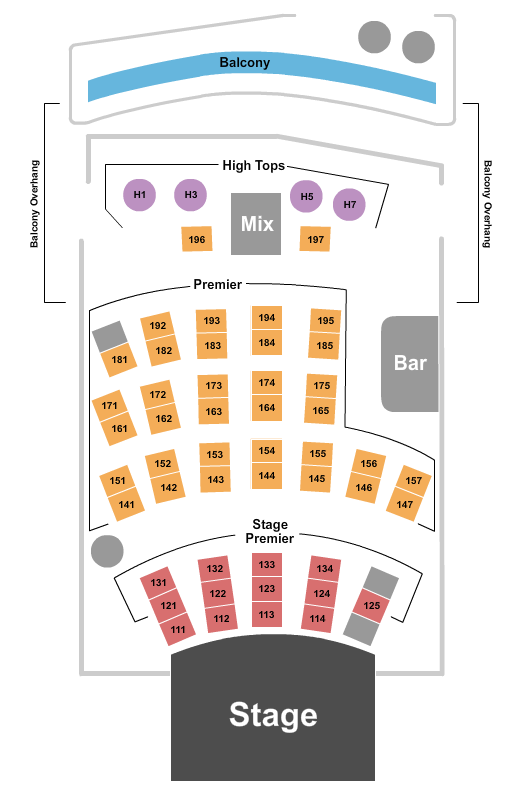 City Winery - Pittsburgh Seating Chart: End Stage