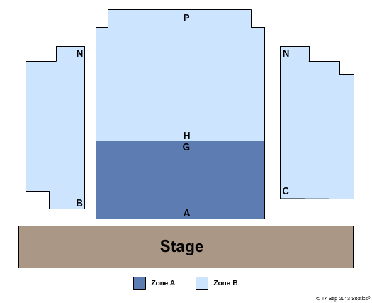 Thelma Gaylord PAT At Civic Center Music Hall Seating Chart: Endstage Zone