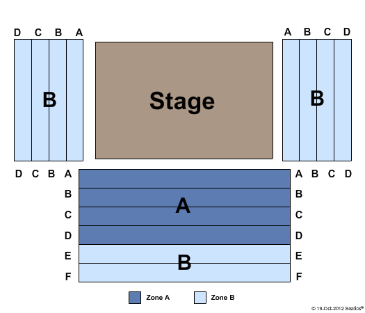 Angelson Theater At Classic Stage Company Seating Chart: Endstage - Zone