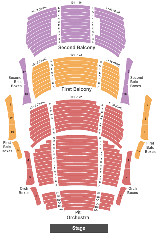 Clay Center Seating Chart: End Stage