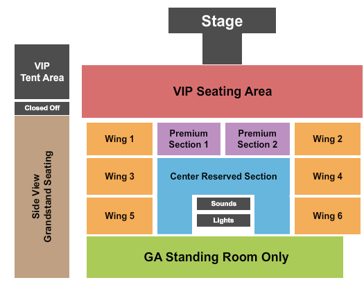 Clay County Agricultural Fair Seating Chart: End Stage VIP 2