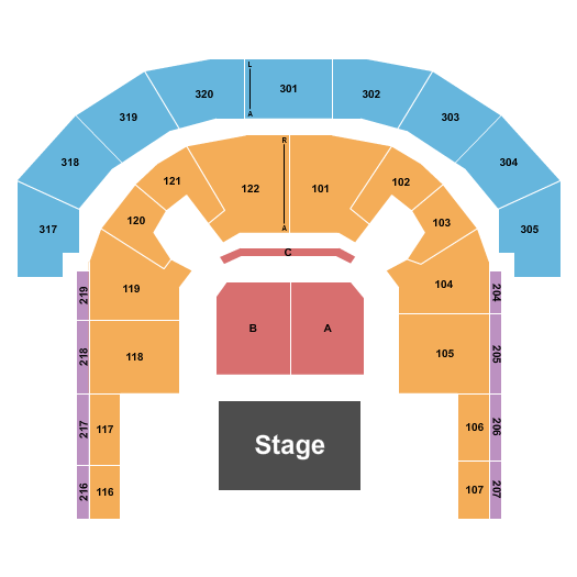 Clayton County Arena at Southlake Seating Chart: Endstage