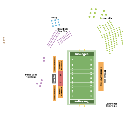 Cleve L. Abbott Memorial Alumni Stadium Seating Chart: Football