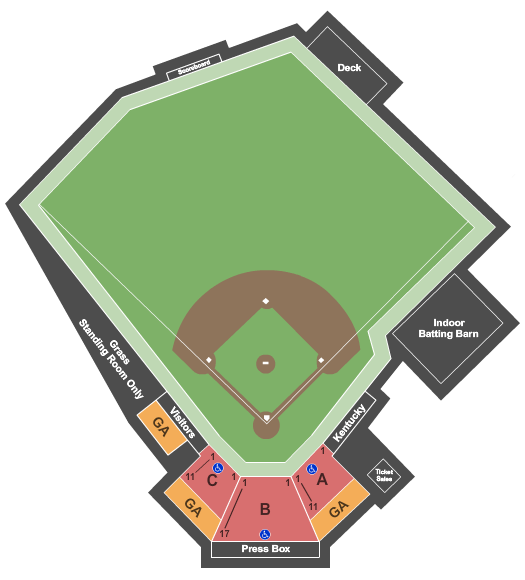 Cliff Hagan Stadium Seating Chart: Baseball