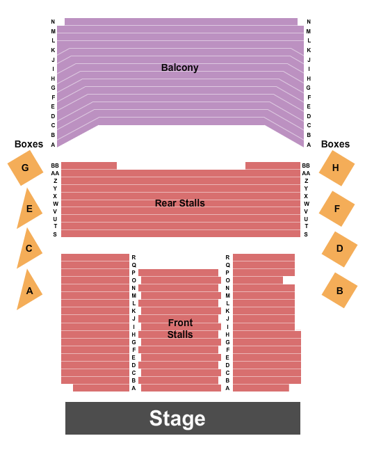 Cliffs Pavilion Seating Chart: End Stage