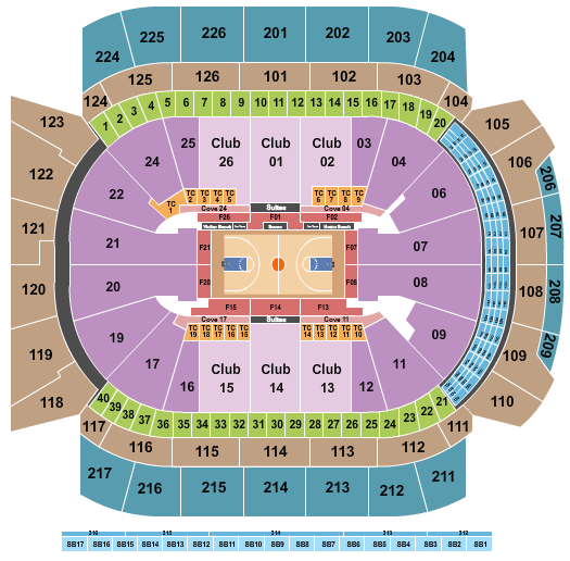 Climate Pledge Arena Seating Chart: Basketball 2