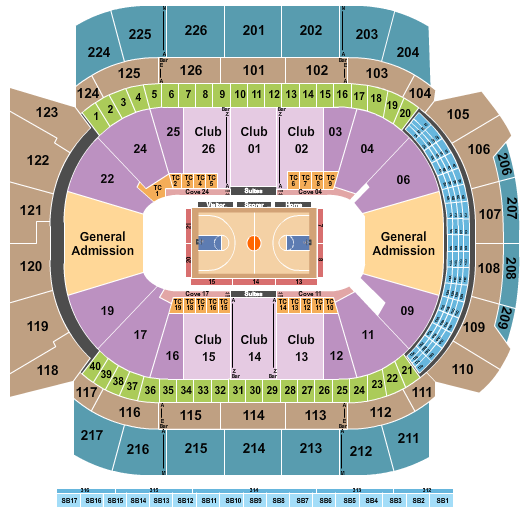 Climate Pledge Arena Seating Chart: Basketball 3