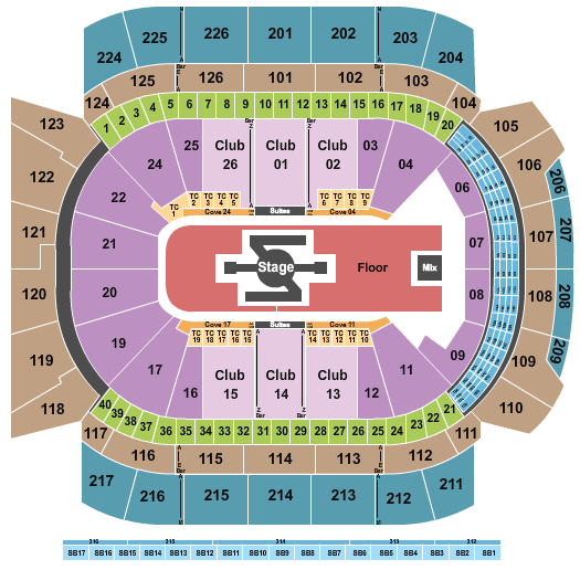 Climate Pledge Arena Seating Chart: Burna Boy