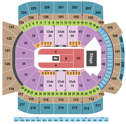 Climate Pledge Arena Seating Chart: Endstage GA Pit/RSV FLor