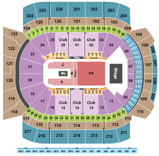 Climate Pledge Arena Seating Chart: Endstage PIT & Floor 2