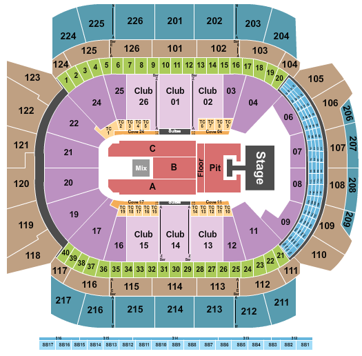 Climate Pledge Arena Seating Chart: Riley Green