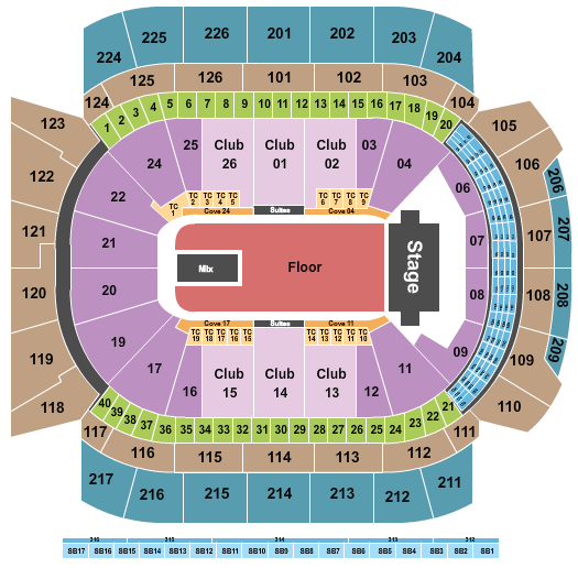 Climate Pledge Arena Seating Chart: TSO 1