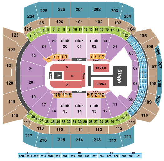 Climate Pledge Arena Seating Chart: Tate McRae