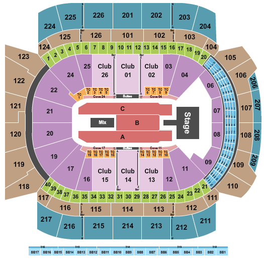 Climate Pledge Arena Seating Chart: Wu-Tang Clan