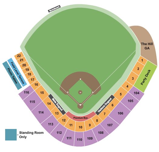 Clover Park Seating Chart: Spring Training