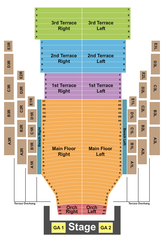 Clowes Memorial Hall Seating Chart: Endstage 2