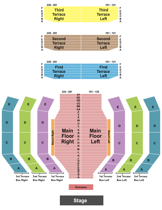 Clowes Memorial Hall Seating Chart: Endstage
