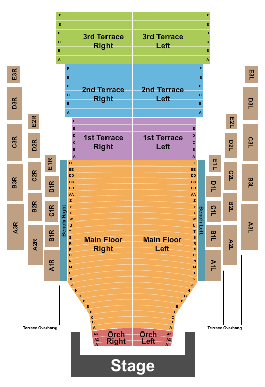 Clowes Memorial Hall Seating Chart: Endstage