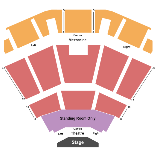 Event Centre At Club Regent Casino Seating Chart: End Stage Pit 2
