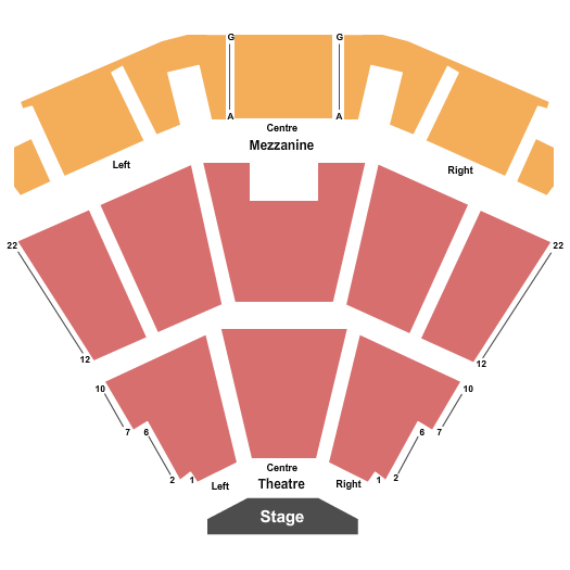 Event Centre At Club Regent Casino Seating Chart: End Stage