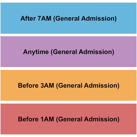 Club Space Seating Chart: Multiple GA 2