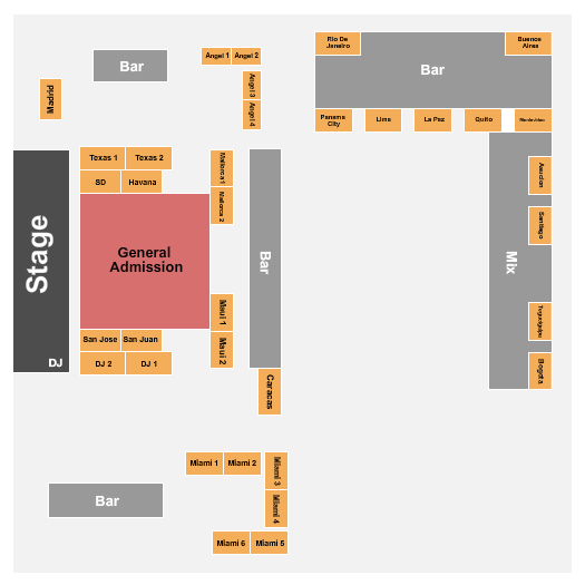 Club VIVO Seating Chart: Endstage GA