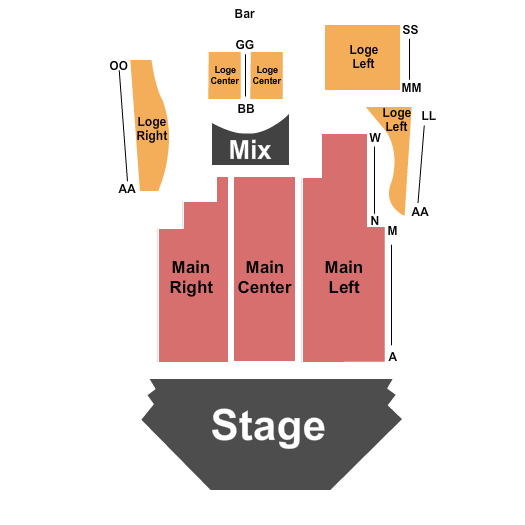 Bomhard Theater Seating Chart