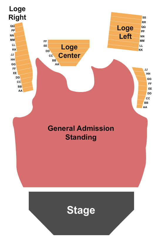 Clyde Theatre Seating Chart: Endstage GA Floor