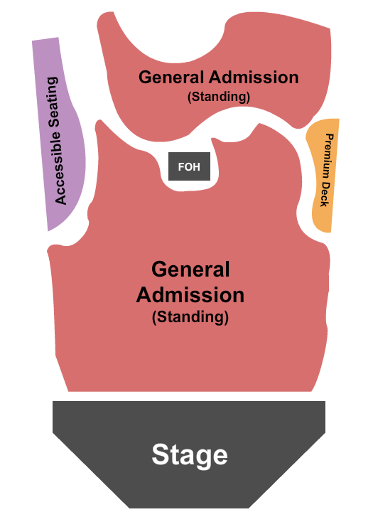Clyde Theatre Seating Chart: GA & Premier