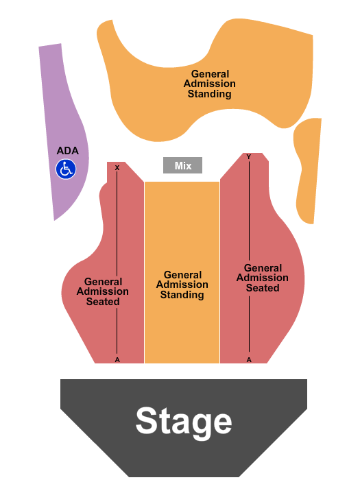 Clyde Theatre Seating Chart: GA Seating/Standing