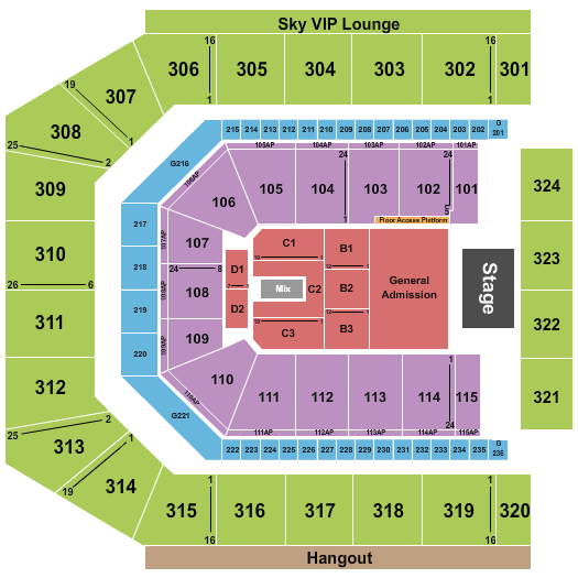 Co-Op Live Seating Chart: Endstage GA Pit