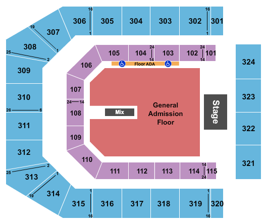 Co-Op Live Seating Chart: Endstage GA