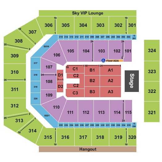 Co-Op Live Seating Chart: Endstage