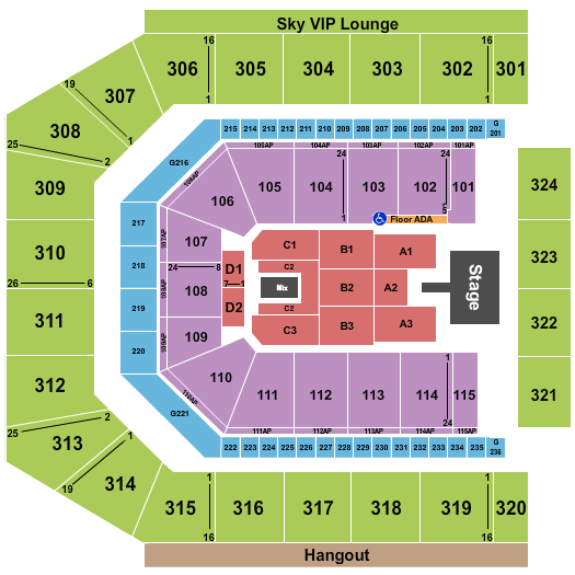 Co-Op Live Seating Chart: Olly Murs