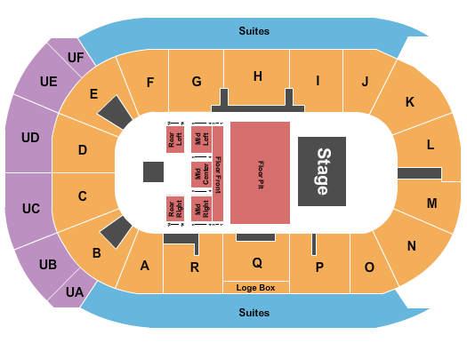 Co-Op Place Seating Chart: Endstage Floor Pit