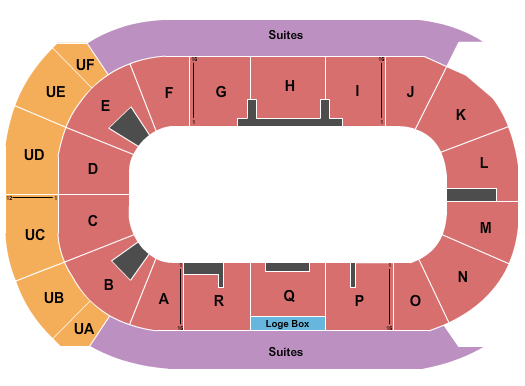 Co-Op Place Seating Chart: Open Floor